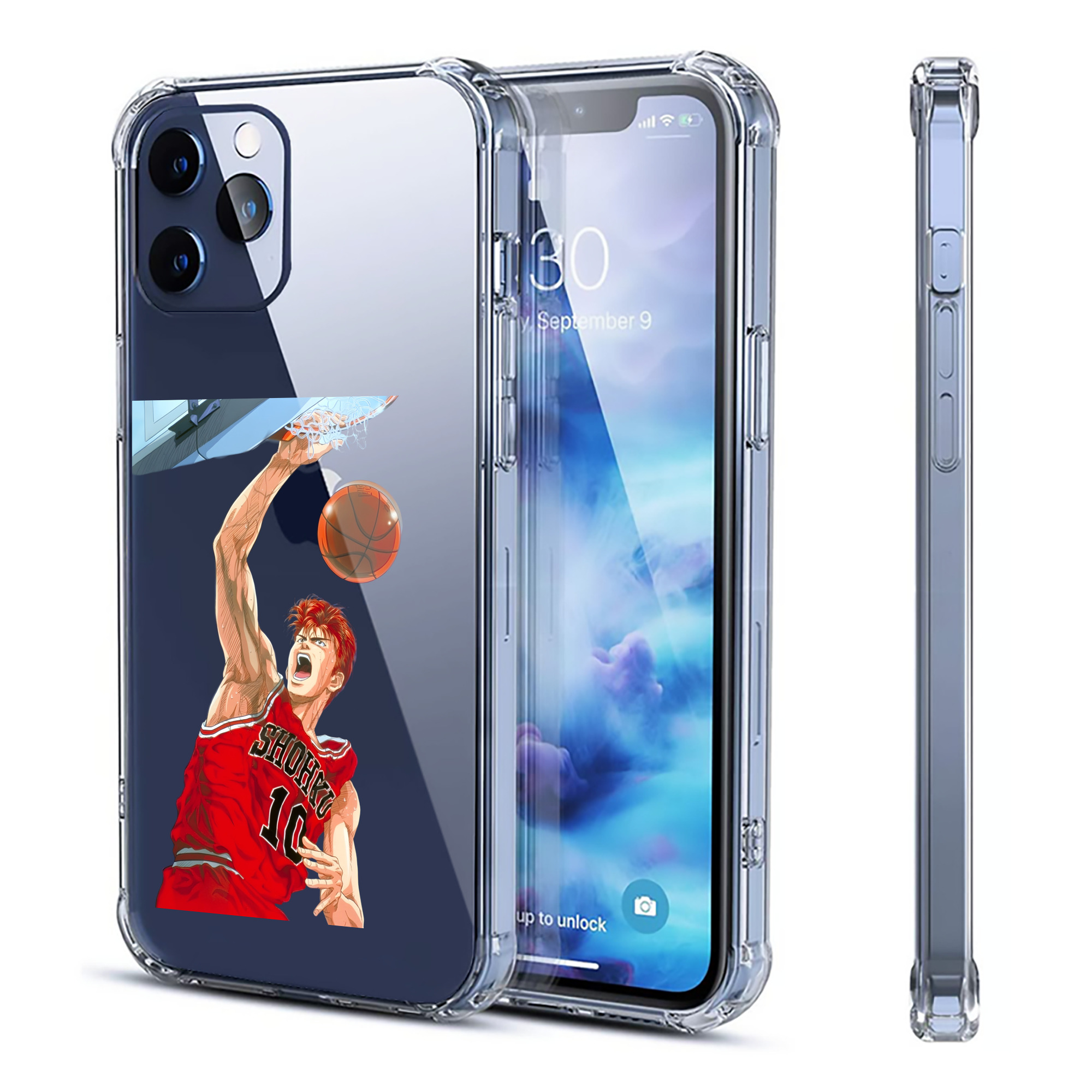（画像用） SLAM DUNK／スラムダンク 【iPhone 12シリーズ対応】透明スマホケース（クリアソフトケース）